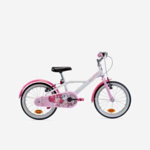 Btwin 500 Doctor Girl 16 Pulgadas Blanca Rosa Bicicleta Infantil